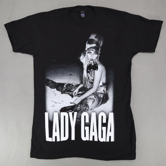 Lady Gaga The Born This Way Ball 2012 2013 Edge Of Glory Tour Concert Tee T-Shir - Picture 1 of 7